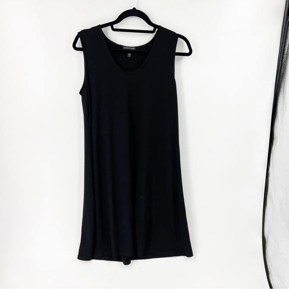 ✅ EILEEN FISHER SLEEVELESS SCOOP NECK BLACK DRESS/TUNIC SIZE SMALL PETITE - Picture 1 of 4